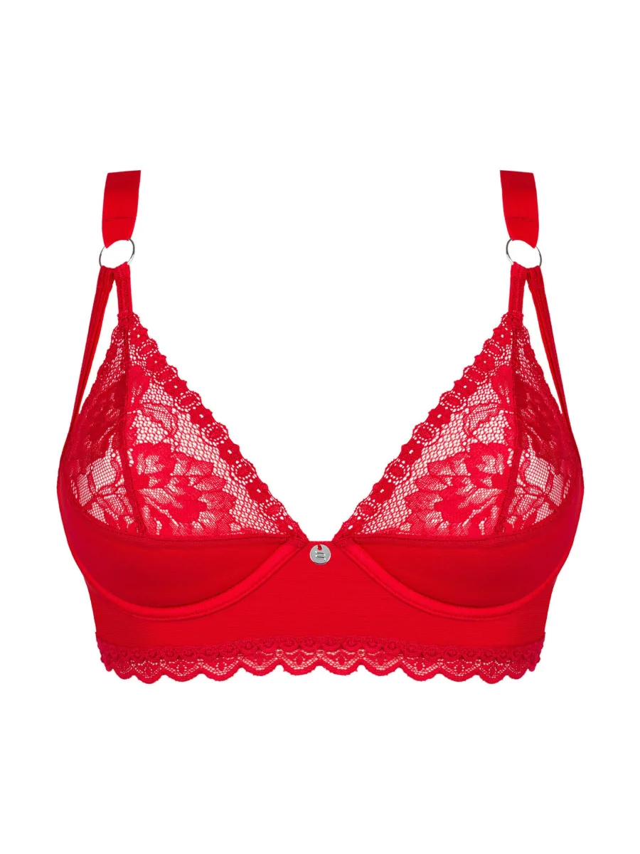 Red Lace Bra Obsessive Belovya — Underwired