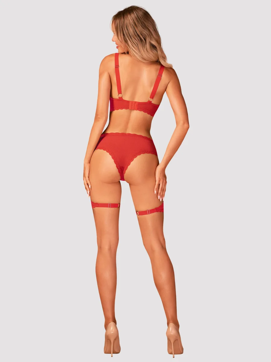 Red Lace Bra Obsessive Belovya — Underwired