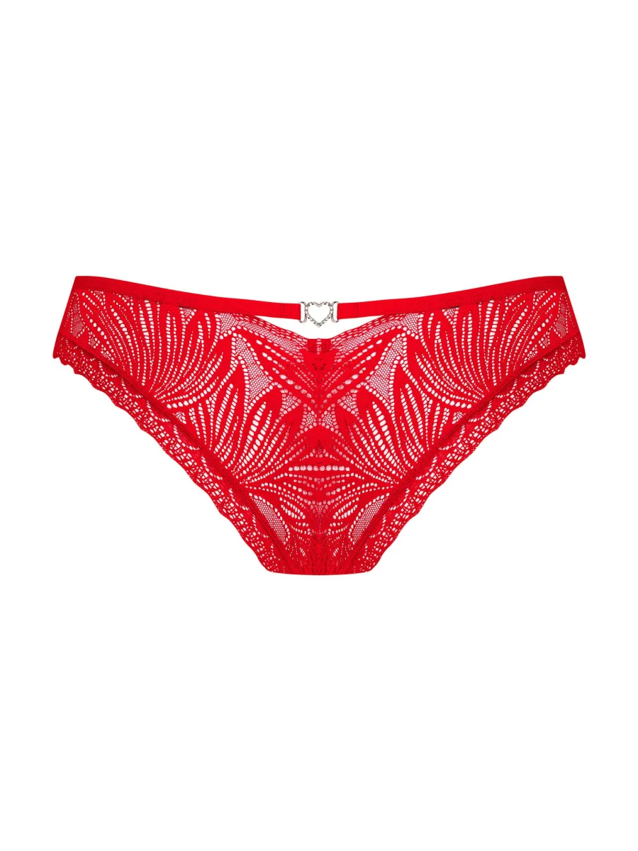 Red Lace Briefs Obsessive Chilisa — Heart Detail