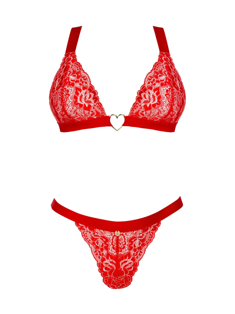 Red Lingerie Set Obsessive Elianes — Lace 2-Piece