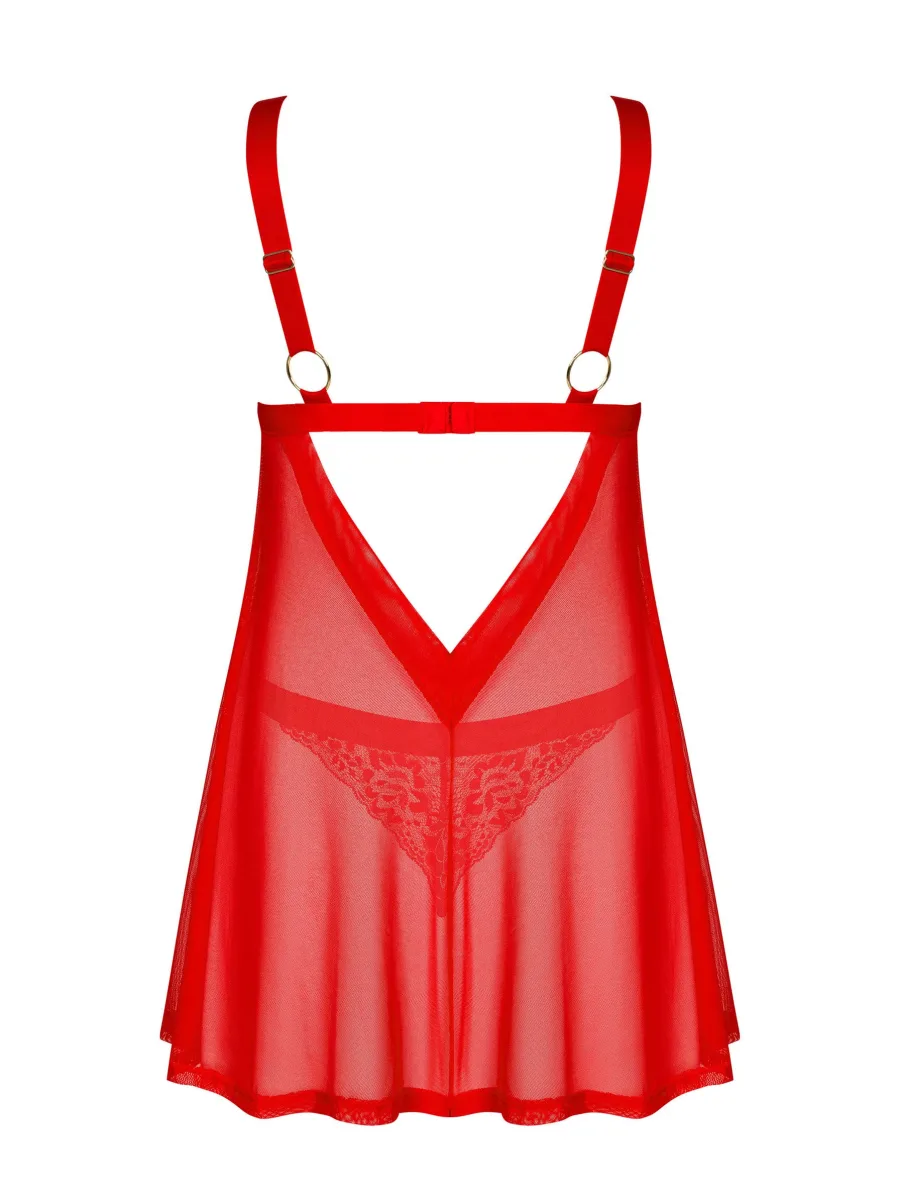 Red Lingerie Set Obsessive Elianes — Lace Babydoll