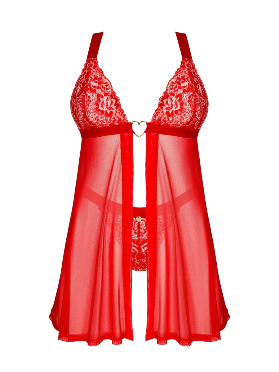 Red Lingerie Set Obsessive Elianes — Lace Babydoll