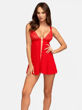 Red Lingerie Set Obsessive Elianes — Lace Babydoll