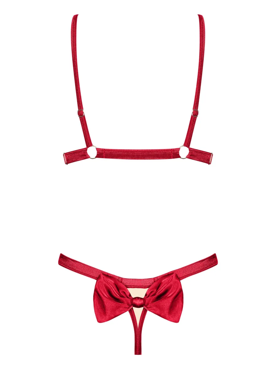 Red Lingerie Set Obsessive Rubinesa — Bows