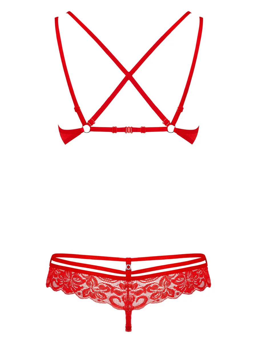 Red Set Obsessive 860-SET-3 — Underwire Bra
