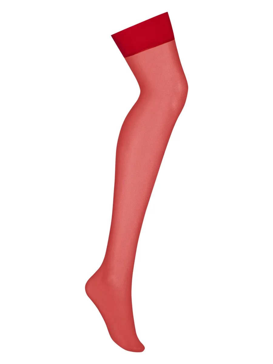 Red Stockings Obsessive S800 — Sheer Thigh Highs