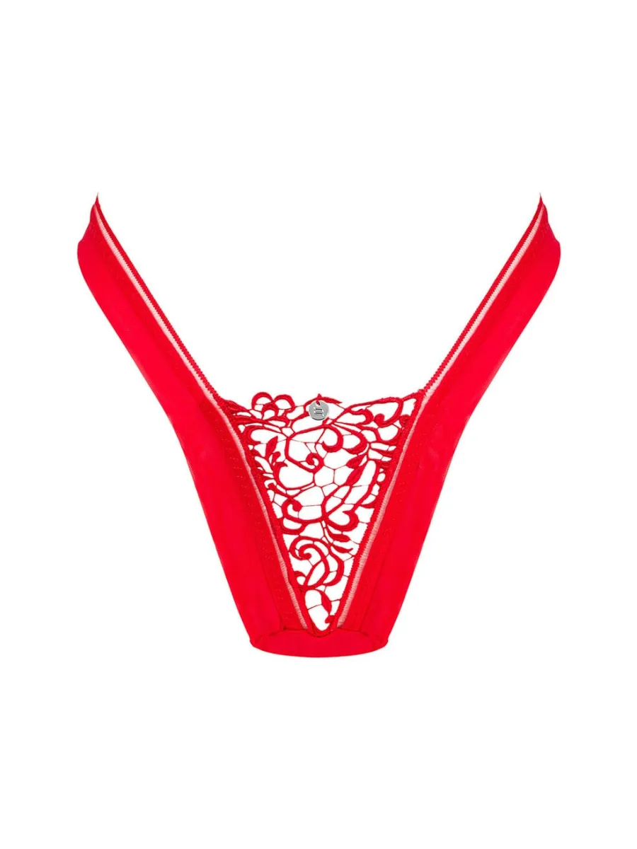 Red Thong Obsessive Larisya — High Waisted