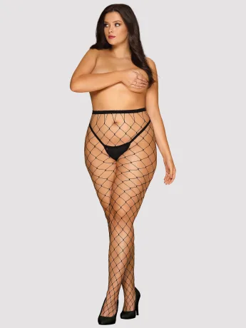 Sexy Fishnet Tights Obsessive S812 – Black and Red Lingerie