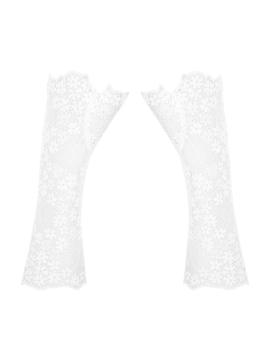 White Lace Gloves Obsessive Heavenlly — Bridal Style