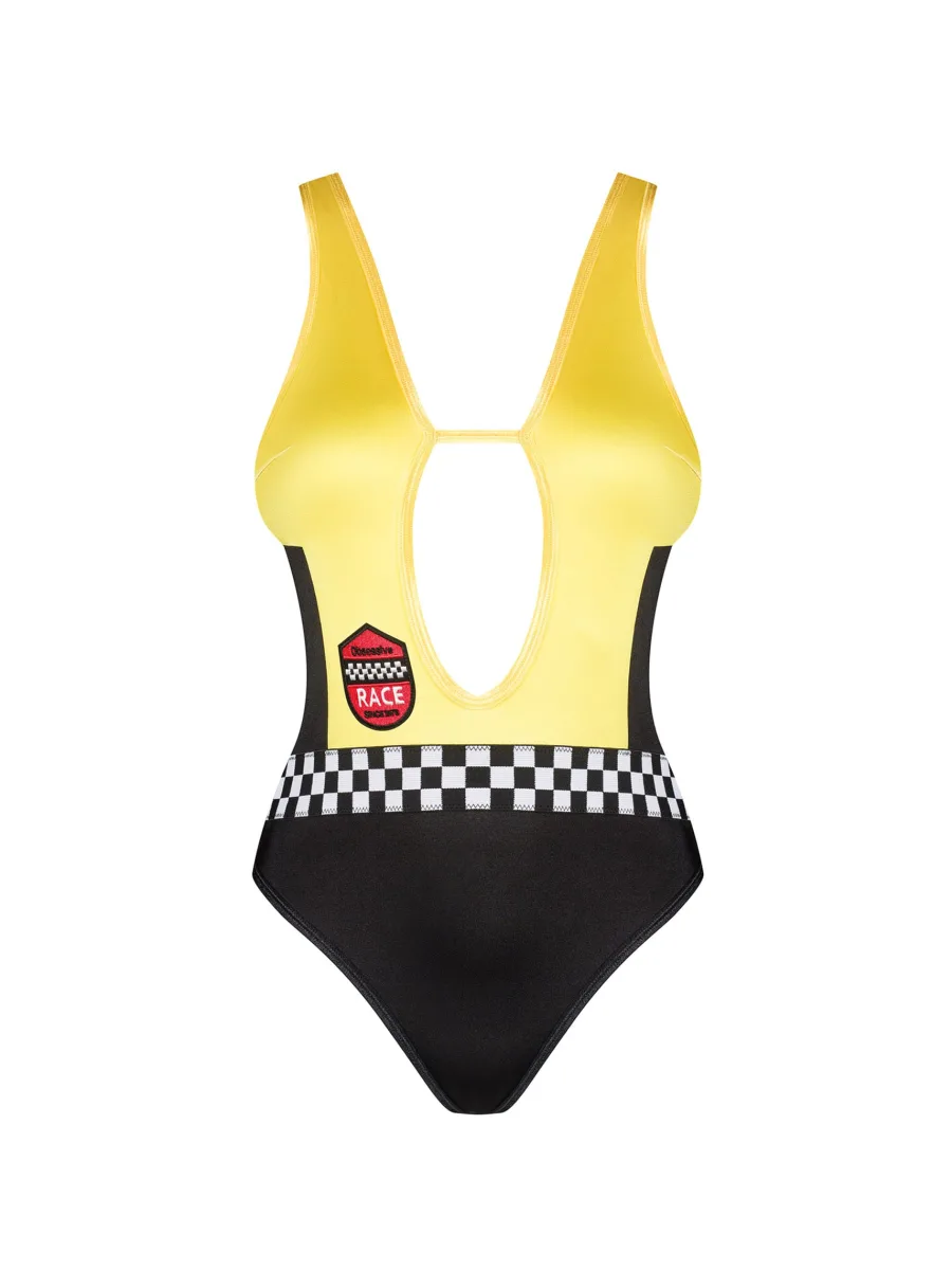Yellow Bodysuit Obsessive Rallien — Sporty Teddy