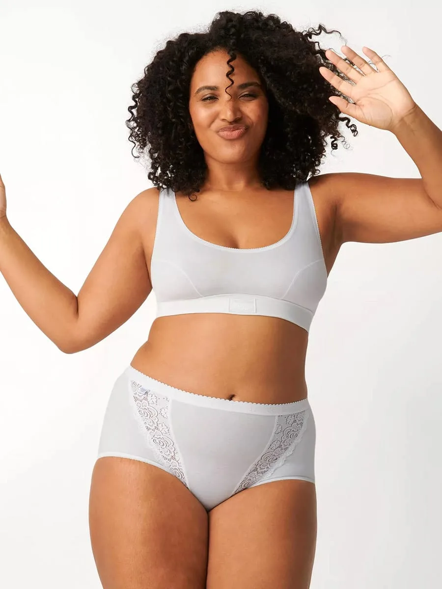 Cotton High-Waist Panties Sloggi Chic Maxi – Lace Detail Comfort