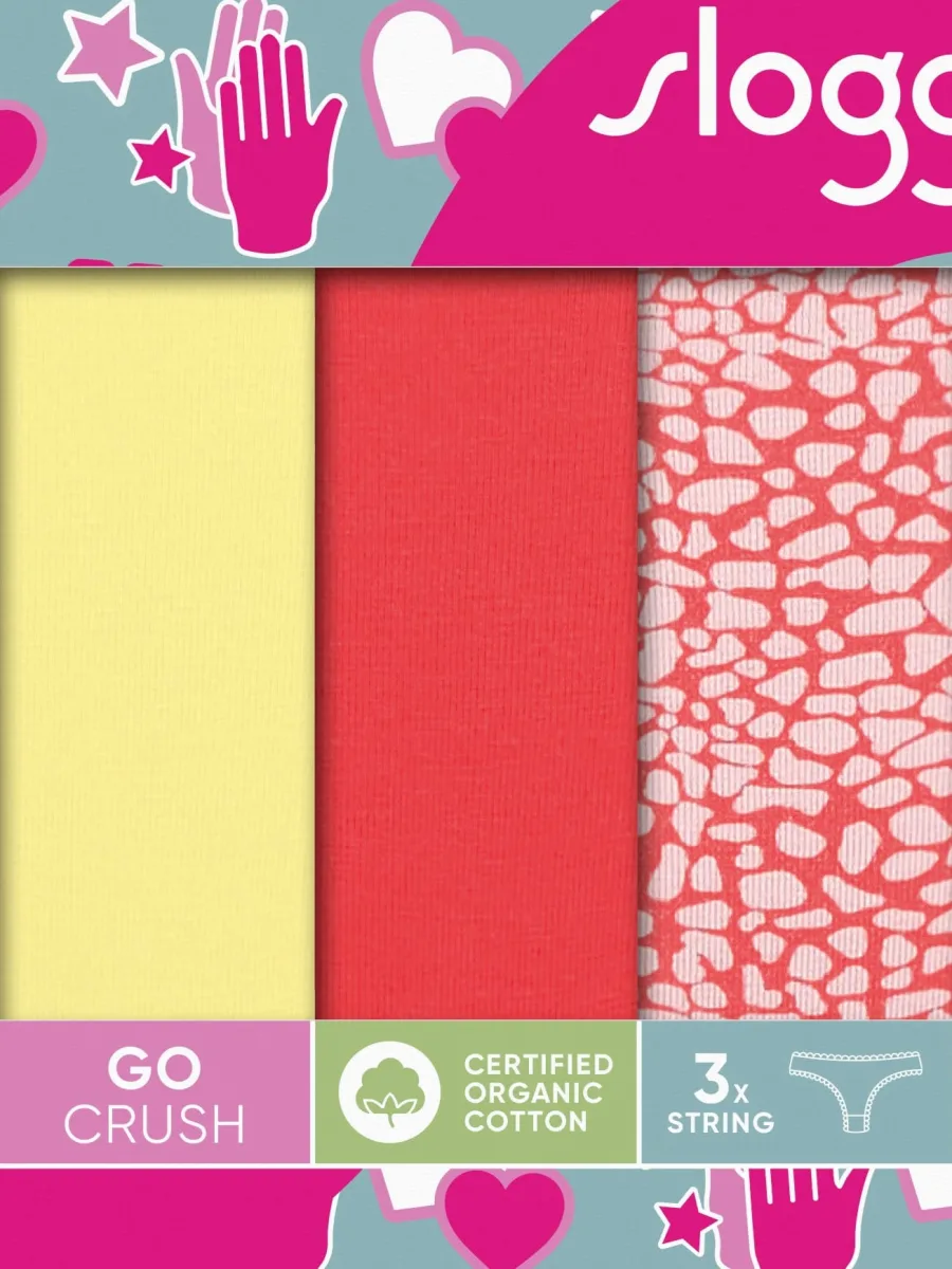 Cotton Thong Panties Sloggi Go Crush String – Soft Lace & Prints