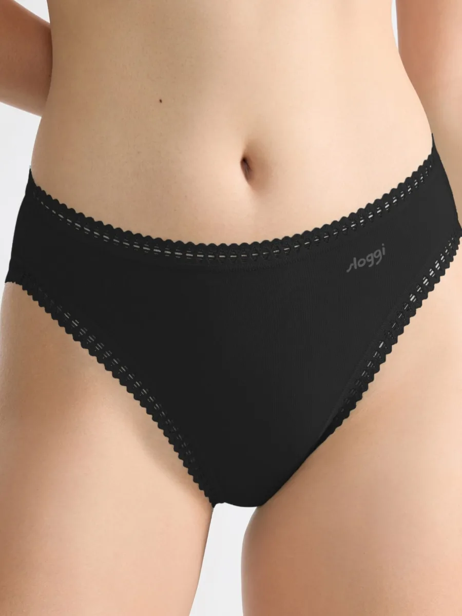 High Leg Briefs Sloggi Go Crush 3-Pack – Organic Cotton Black